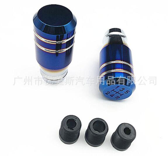 

Roasted Blue 5 Speed Aluminum Gear Shift Knob Car Universal Shift Gear Knob Head Lever Headball Pen ARM