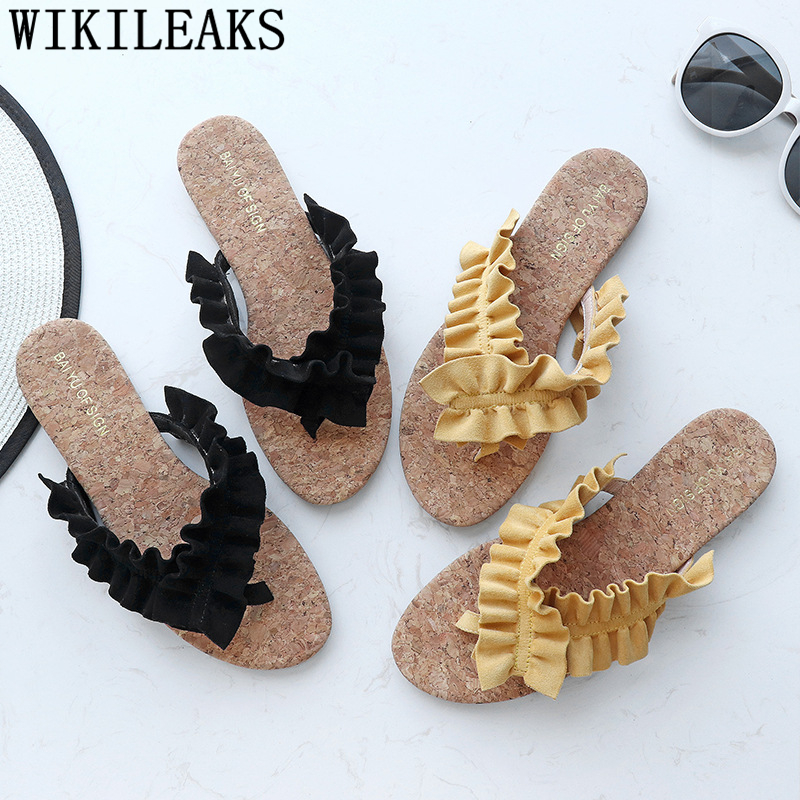 

beach flip flops women slippers korean style women flat slippers shoes 2019 woman summer sandals buty damsk, Yellow