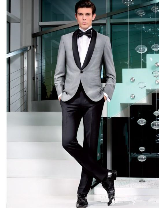 

Handsome Groomsmen Shawl Lapel Groom Tuxedos Mens Wedding Dress Man Jacket Blazer Prom Dinner 2 Piece Suit(Jacket+Pants+Tie) A215, Same as image