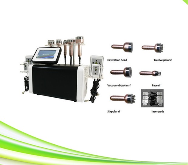 

6 in 1 portable tripolar rf ultrasound cavitation rf weight loss vacuum body slimming lipo cavitation laser machine
