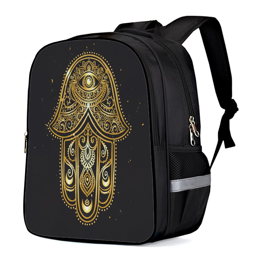 

Wood Grey Material Natural Old Spot Backpack Children School Backpack Oxford Arcuate Shoulder Strap, As pic