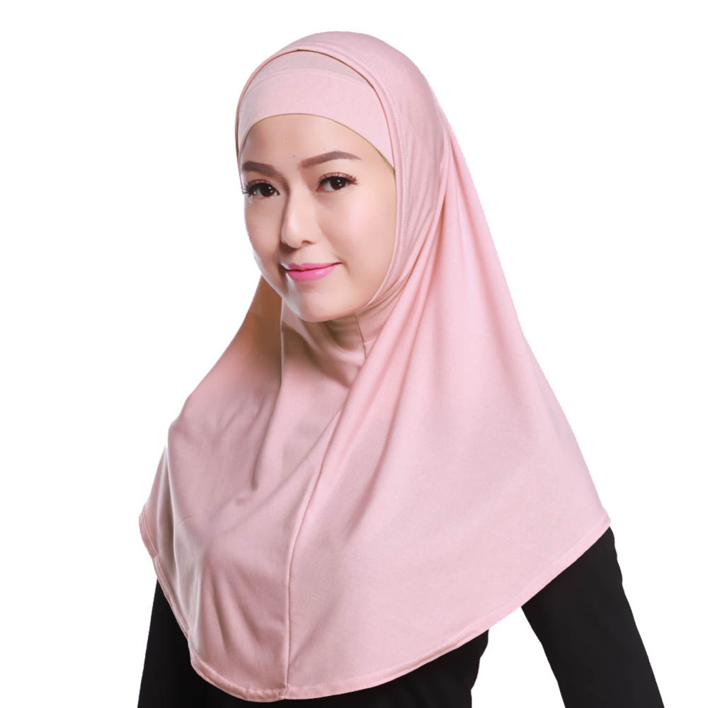 

2019 Muslim Womens hijab scarf set inner caps + under scarf shawl for ladies Islamic dubai arab two piece hijab hat wholesale