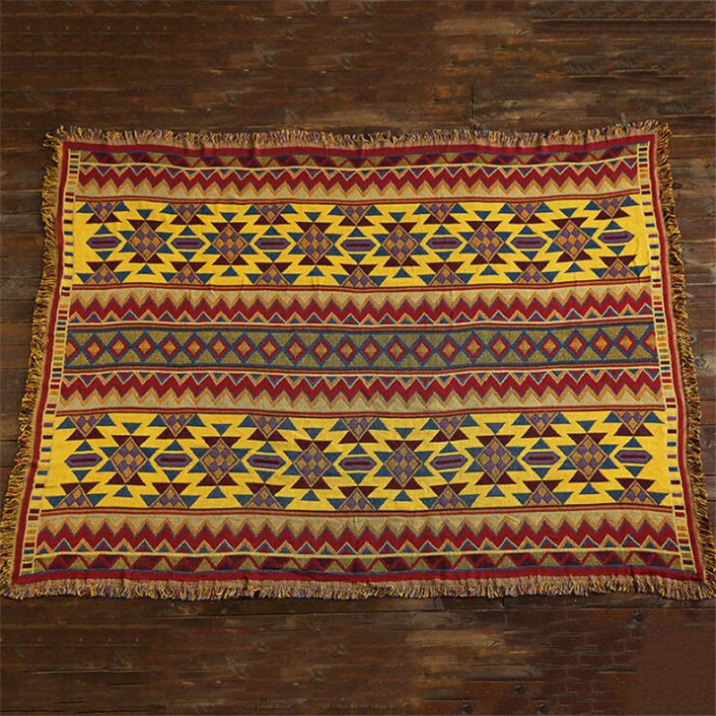 

Traditional Blanket for Couch Sofa Decorative Slipcover High Quality European Style Stitching Travel Plane Blanket Healthy Mat