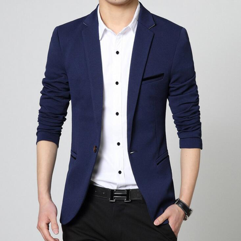 

2020 Luxury Men Blazer New Spring Fashion Slim Fit Men Suit Terno Masculino Blazers, Black