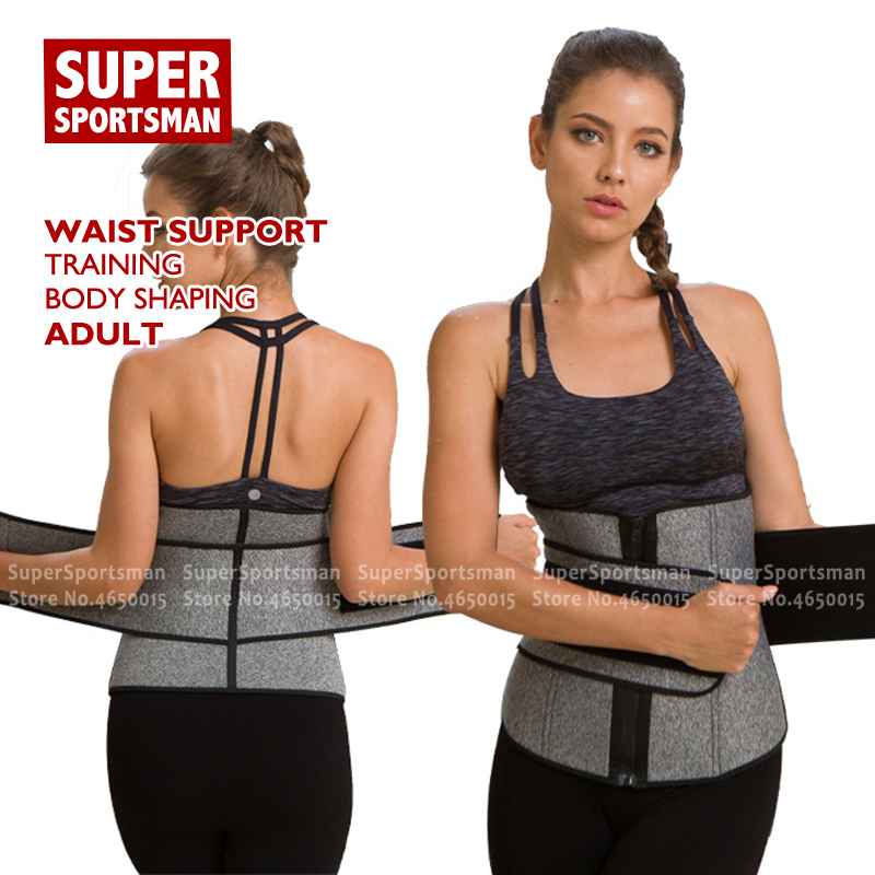

Women Fitness Sports Waist Trainer Corset Support Push Up Tummy Belly Girdle Body Shaper Belt Waistband Gym Posture Corrector, Black