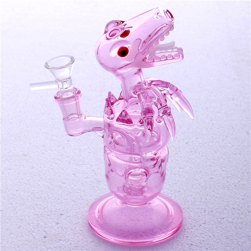 

Handmade Glass Water Pipes With Showerhead Fab Dino Rig 14.4mm Female Joint Oil Rigs Bubbler Pipes And Bongs Glass Bong