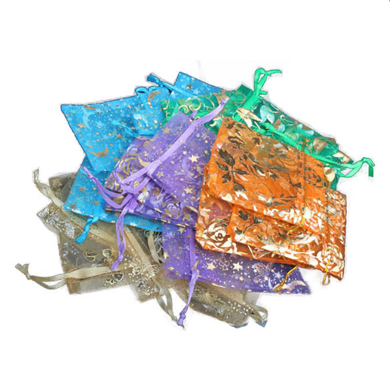 

Hot 50 Pcs Mini Drawstring Organza Jewelry Pouch Gift Bags for Wedding Candy Pendant LFD