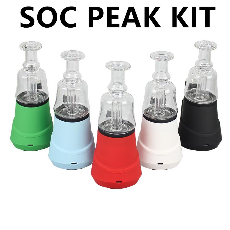 

G9 SOC E Nail Starter Kit 2600mah Box Mod Temperature Control Battery Dry Herb Vaporizer With Wax Atomizer Glass Bong, Rnadom color