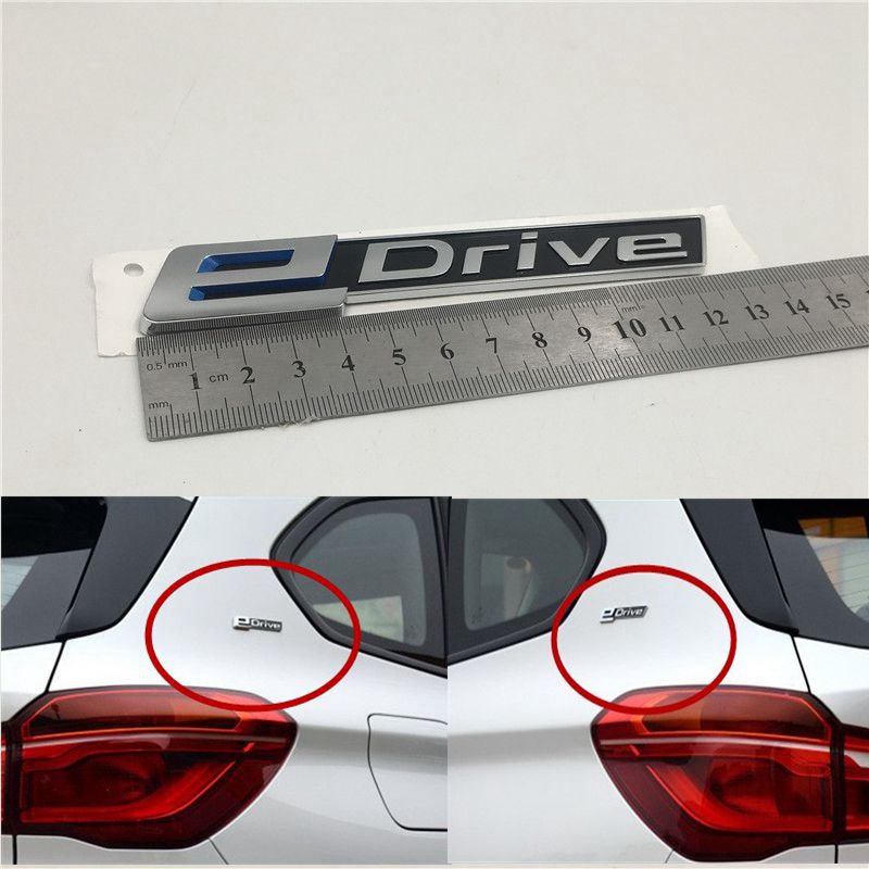 

Car Styling For BMW New EDrive Rear Trunk Side Fender Emblem Badge Logo Sticker X1 X3 X4 X5 X6 X7, Abs