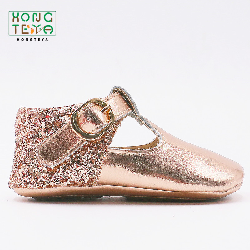gold sequin baby shoes