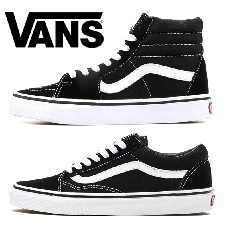 vans pretas com risca branca