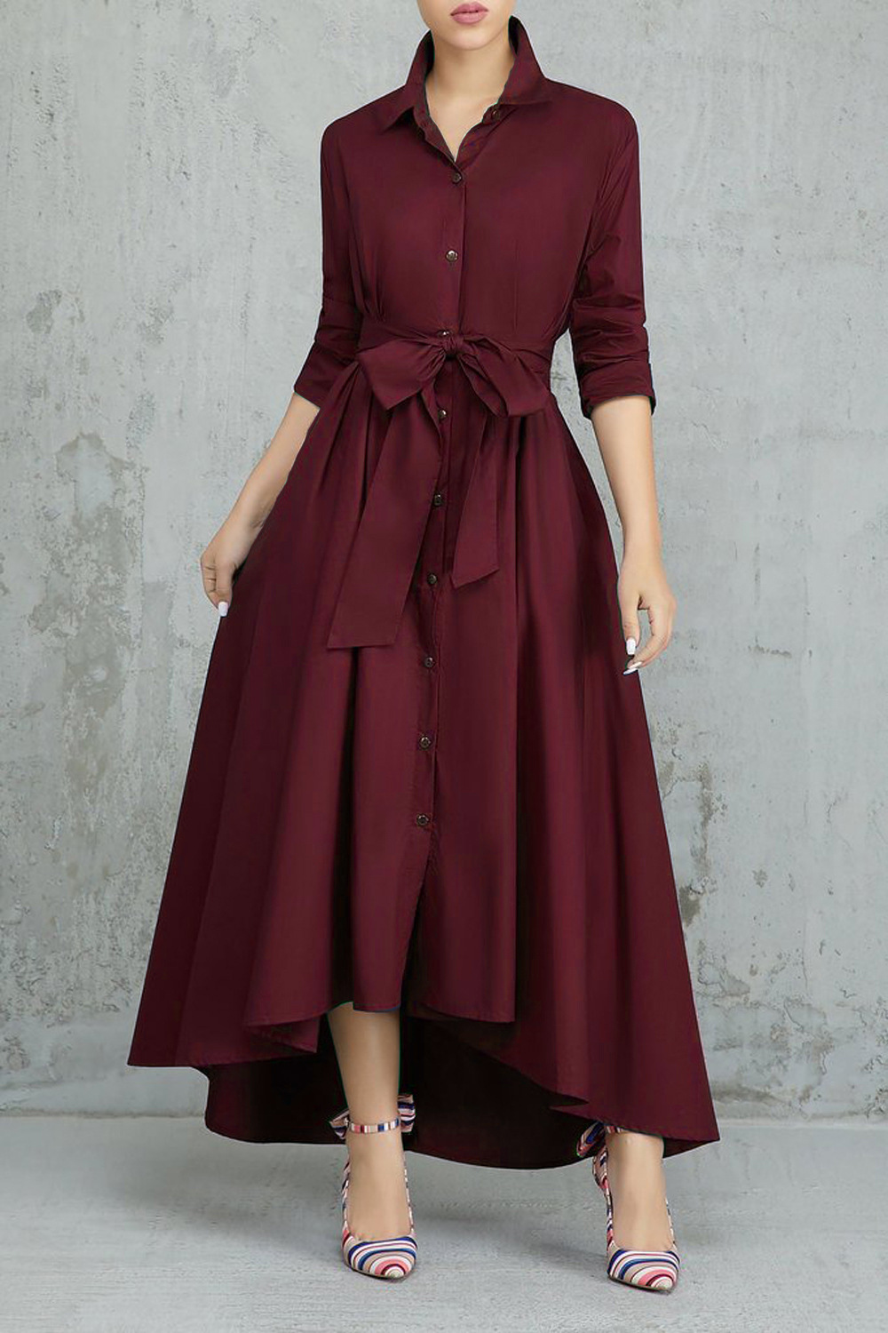one piece dress with collar
