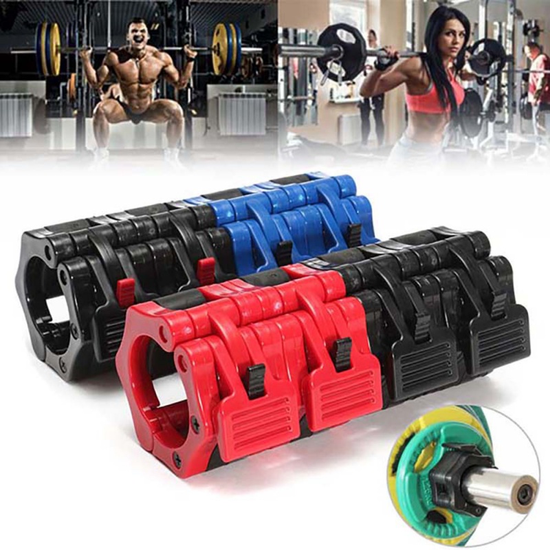 

1 Pair 50mm Spinlock Barbell Collar Lock Dumbell Clips Weight lifting Bar Clamp Gym Dumbbell Fitness Barbell Attachment