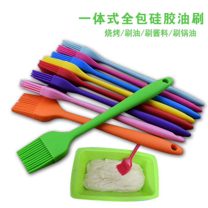

BBQ Accessories Thicken all-inclusive handle silicone brush cake baking milk oil sauce silicone barbecue brush, Photo color