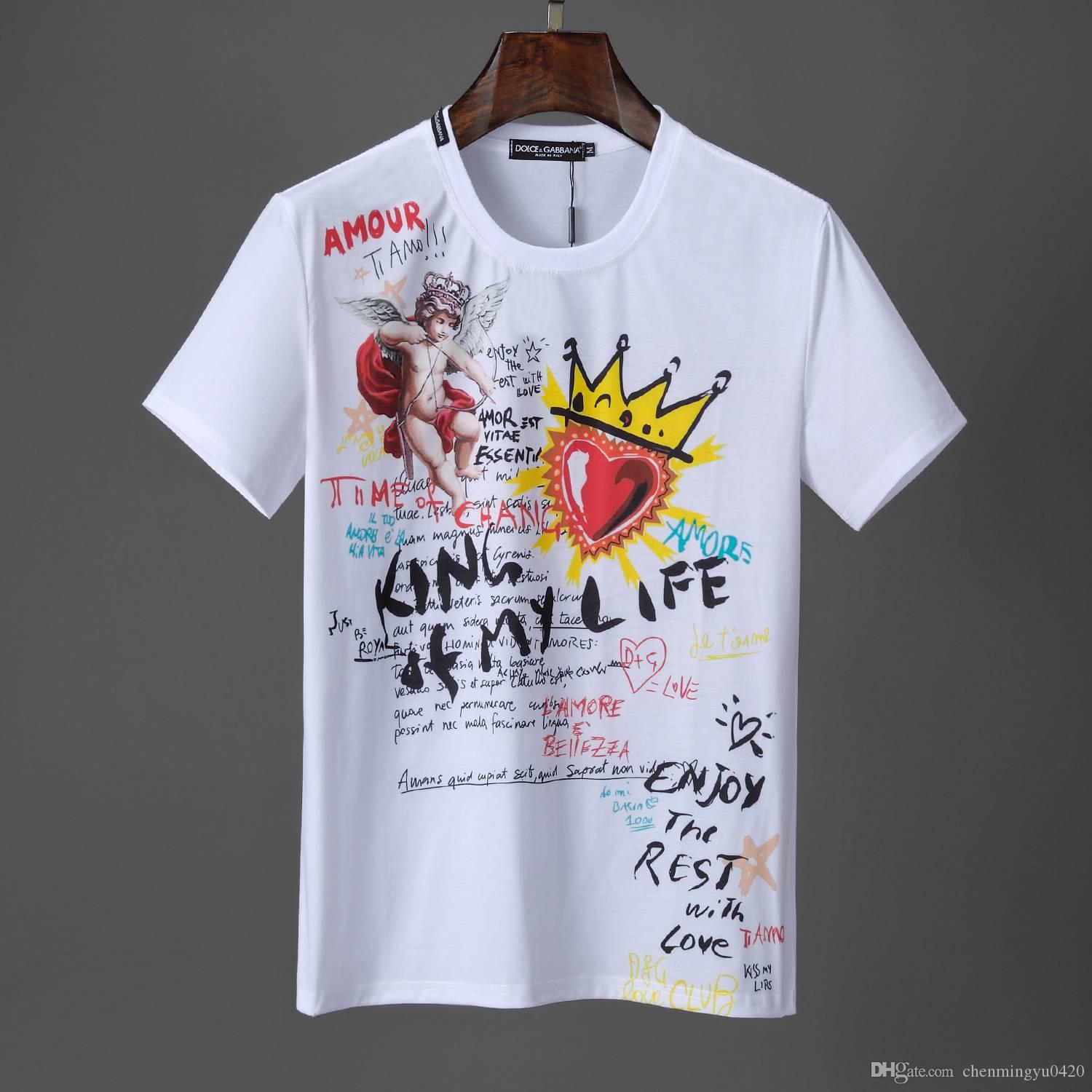 

Men Summer new product T Shirt Fashion Short Sleeve t-shirt Clothing Casual Skull Letter print Hip Hop new style Man t-shirt Clothin@1142, 13