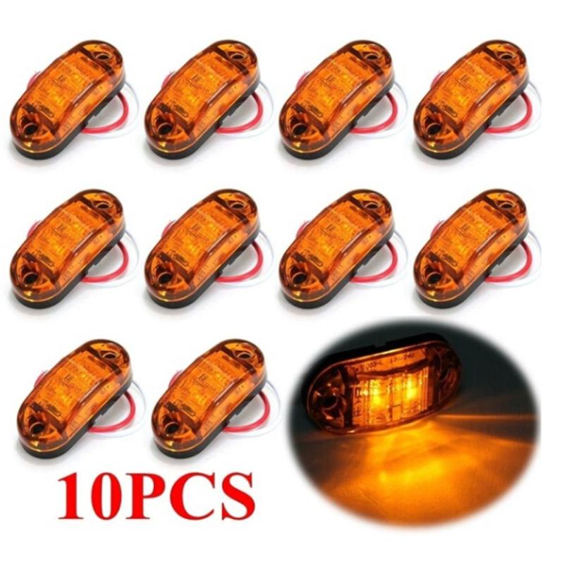 

10PCS Creative LED Amber Side Marker Light Lamp Car Truck Trailer Kit