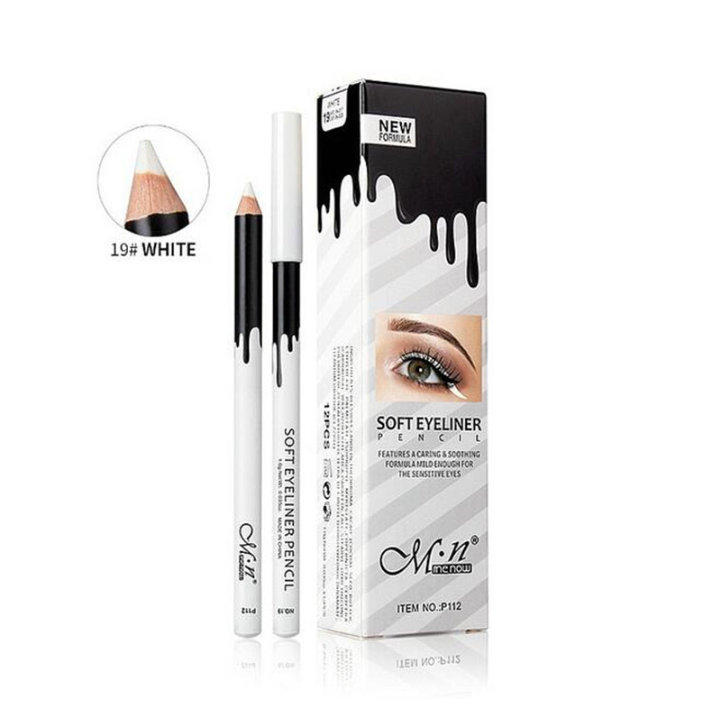 

MENOW Waterproof Make Up White Eyes Liner Pencils White Eyeliner Makeup Smooth Easy to Wear Eyes Brightener Eye Liner Pencils