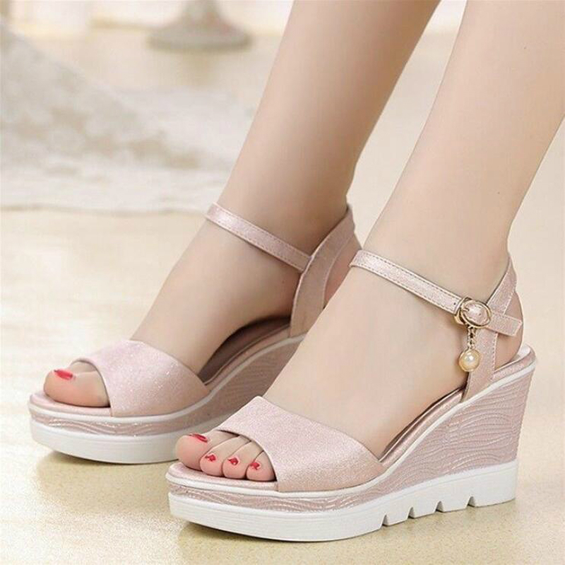 

Size 35-40 2020 New Novelty Summer Female Sandals Women's Wedges Super High Heels Shoes Woman Collocation Daily Dress Shoes W303