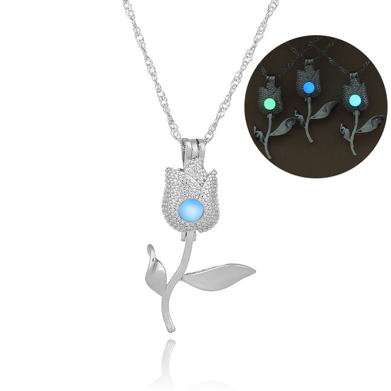 

Noctilucent Necklace Rose Diy Pendeloque Cut Accessories Love Ornaments