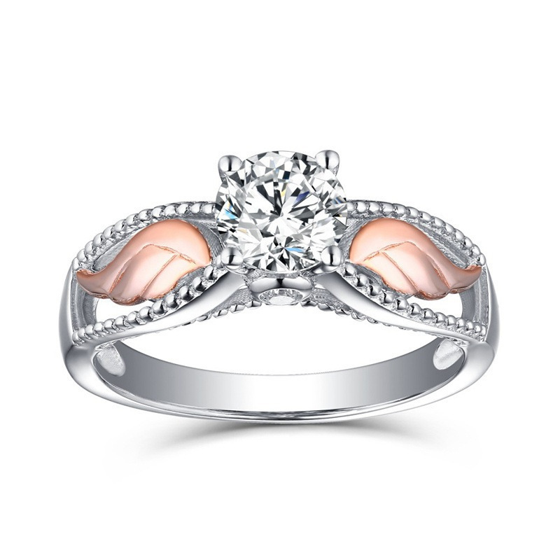 

Zircon Jewelry Angel Of Wing Part Gold Ring Ma'am Originality Hand Ornaments
