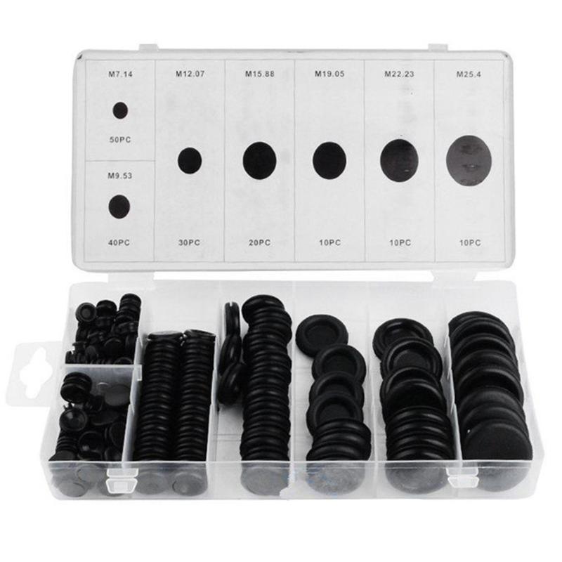 

170pcs Gasket Firewall Tool Hole Plug Electrical Sealed Protecting Wires Car Assorted Practical Rubber Grommet Set