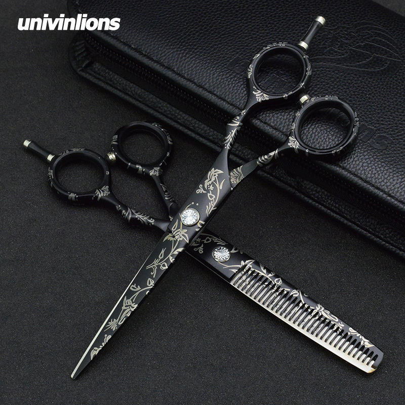 

Univinlions Cape Gift 5.5 6.0" Pattern Hair Scissors Hairdresser Ciseaux Coiffure Thinning Shears Japanese Scissors Haircutter