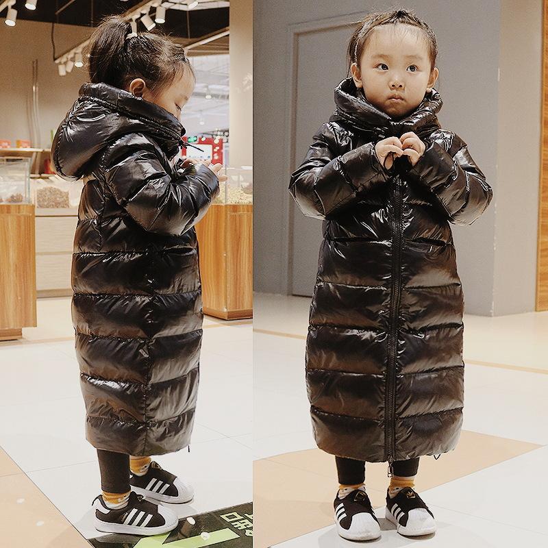 

2019 Thick Warm Girls Winter Jacket Waterproof Down Jacket For Girls 2-12 Years Children Boys Outerwear Coat Kids Parka, Black