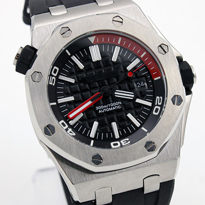 

Top Selling Watch Black Dial Rubber Band Gold Stainless Steel Automatic Mechanical Men Mens Watches, Blue