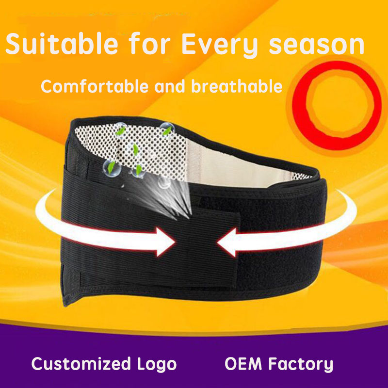 

Oloey Tactical belt self-heating Magnet magnetic waist and stomach treatment stomach cold health care warm waist bel, Black