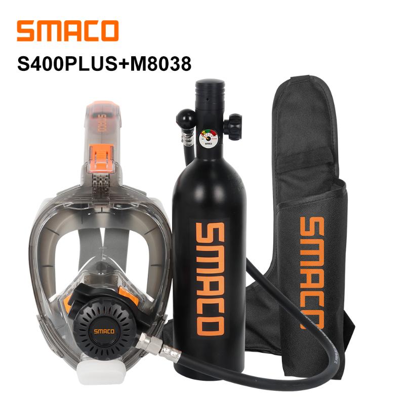 

SMACO Mini Scuba Diving Tank and Diving Mask Combination, Free Breathing Underwater for 16 Minutes