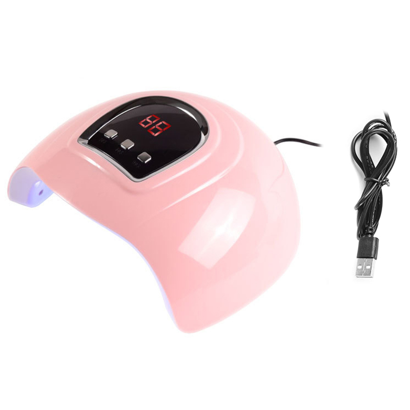 

54W 18LEDs UV LED Nail Lamp Digital Display Fast Nail Dryer Light for Fingernail Toenail Gel Polish Makeup @ME88, As