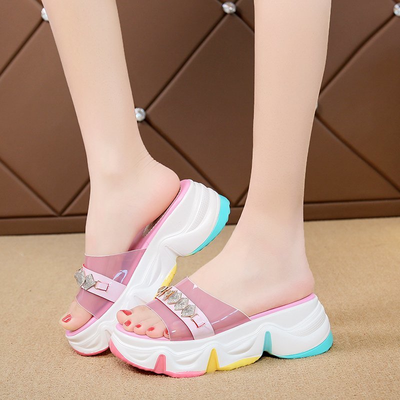rubber sole platform sandals