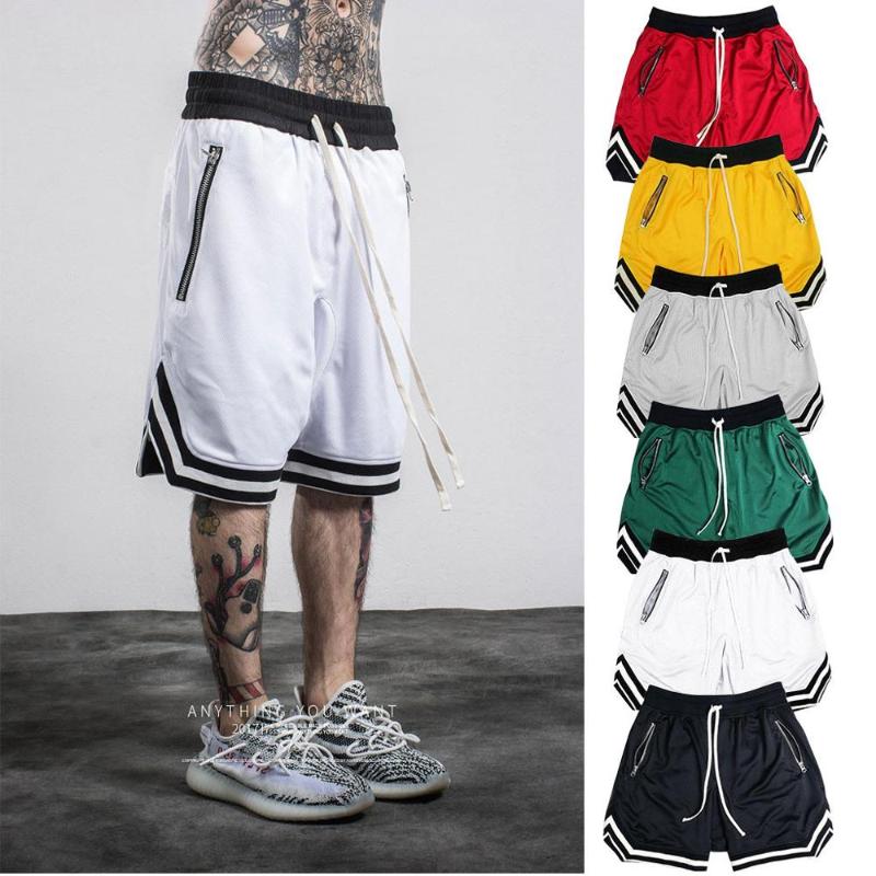 Basketball five-point shorts black red yellow green gray white anti-pilling breathable quick-drying loose fitness basketball fiv