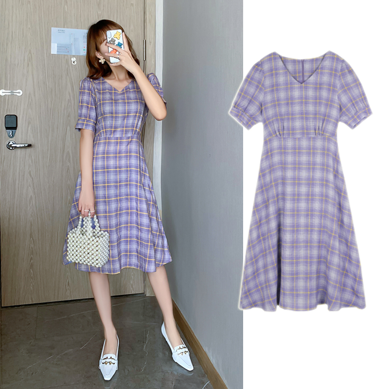

953# Maternity Clothes Summer Cotton Nursing Short Sleeve Loose Stylish Dress for Pregnant Women Mom Dress, Purple