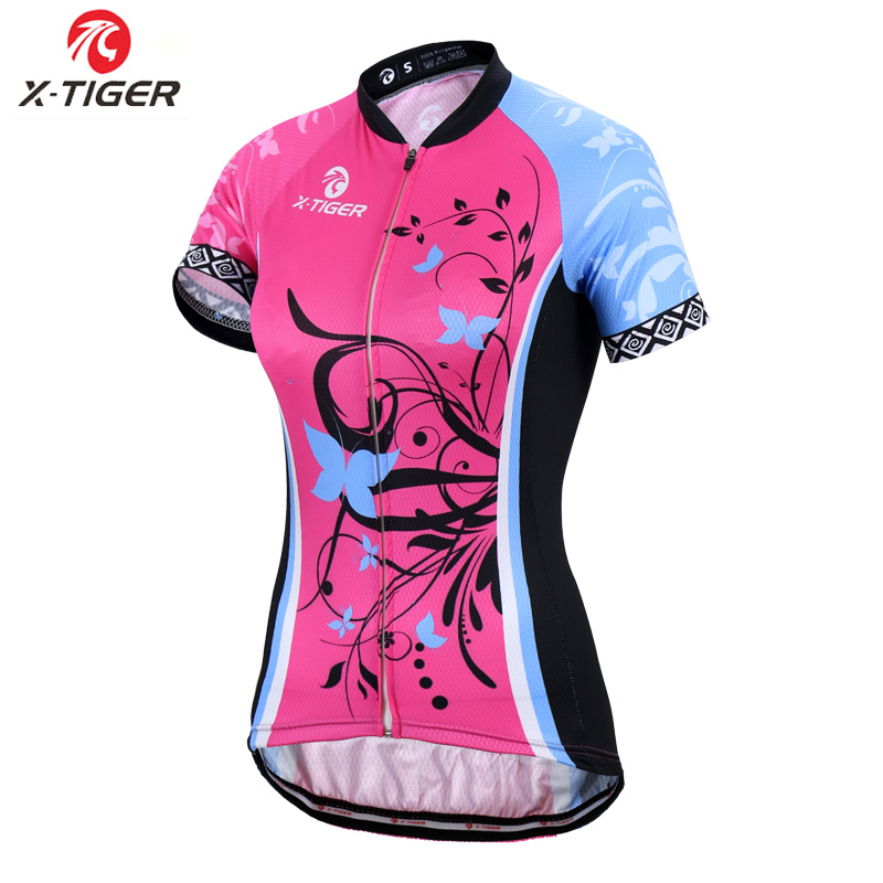 

X-Tiger Women Ultraviolet-Proof Cycling Jerseys MTB Bike Clothing Women Bicycle Clothes Wear Ropa Ciclismo Cycling Clothing, Cycling jersey only