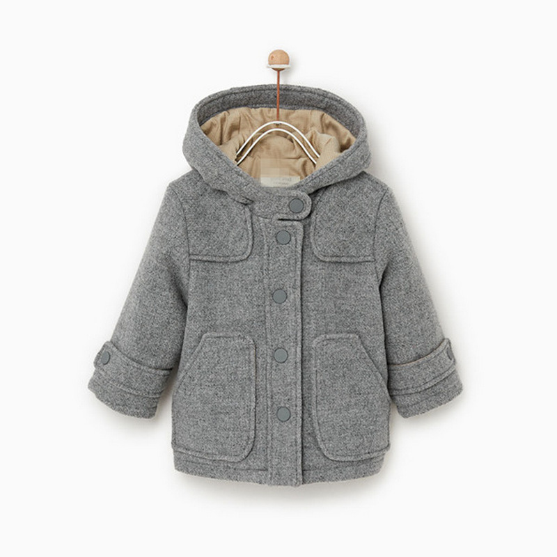 

Baby girl jacket winter children thicken clothing outerwaer kids clothes boys warm wind coat girls overcoats, Dark grey