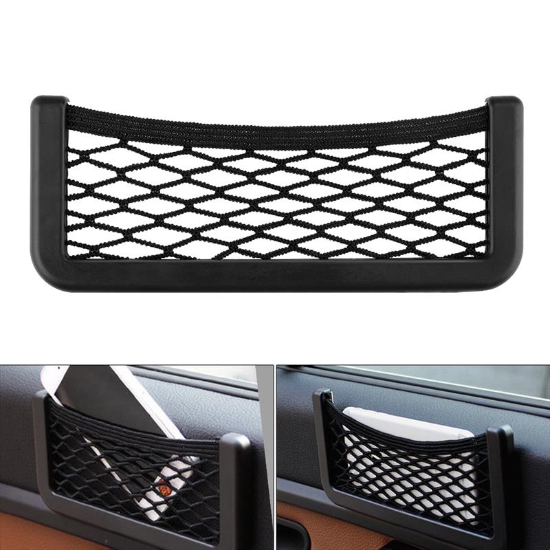 

Universal Car Seat Back Storage Net Bag Phone Holder Auto Car Seat Mesh Organizer Pockets String Net Magic Sticker Bag