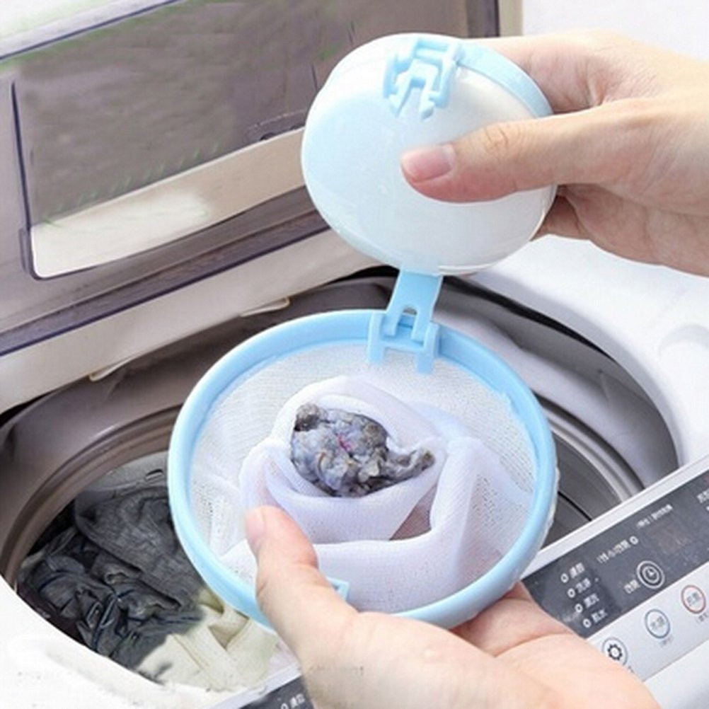 Washing Machine Lint Filter Bag Reusable Laundry Mesh Hair Catcher Floating Ball Pouch Filter Net Pouch NIHAI 4PC Laundry Ball