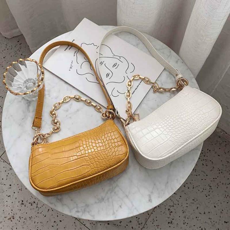 Motif pierre PU Sacs à bandoulière en cuir pour les femmes 2020 Couleur unie Lady Sacs à main et sacs à main Femme Petit sac à main d'embrayage V