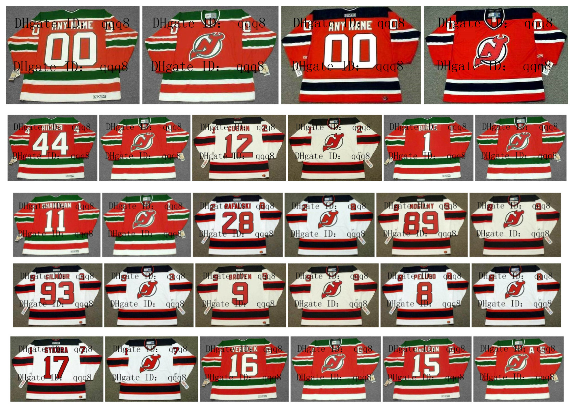 

Vintage New Jersey Devils Jersey 11 BRENDAN SHANAHAN 28 BRIAN RAFALSKI 89 ALEXANDER MOGILNY 93 DOUG GILMOUR 9 NEAL BROTEN MIKE PELUS Hockey, As pic