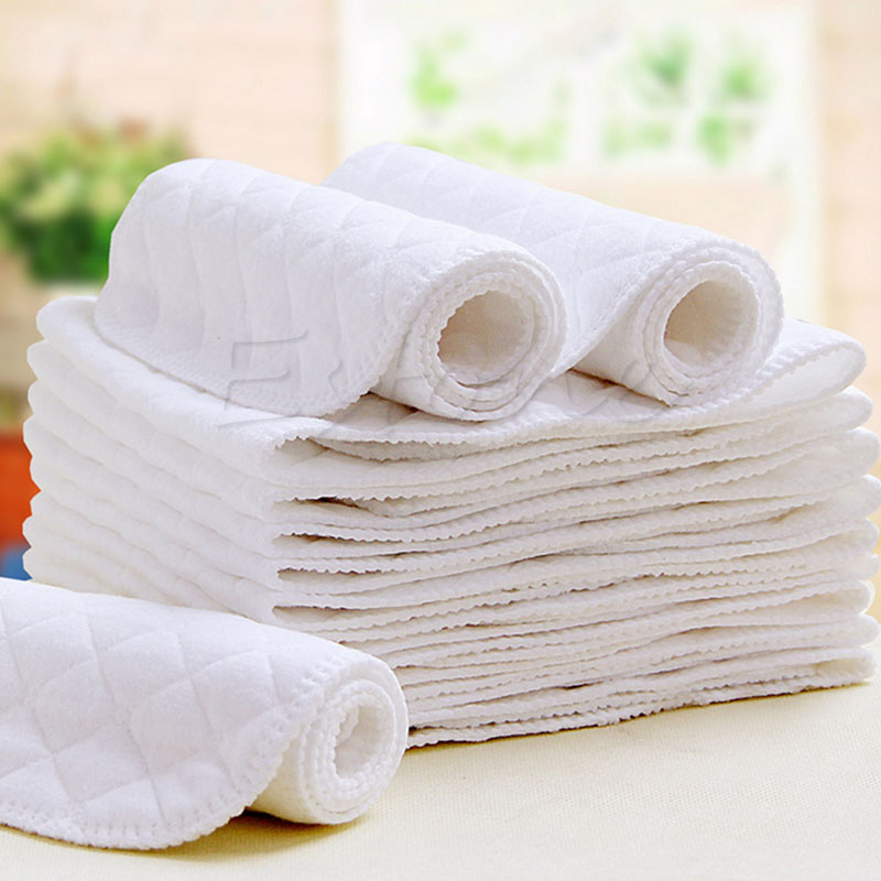 

1Pc Reusable Baby Cloth Breathable Diaper Nappy Liners insert 3 Layers Washable Diaper Cotton, 32x12cm