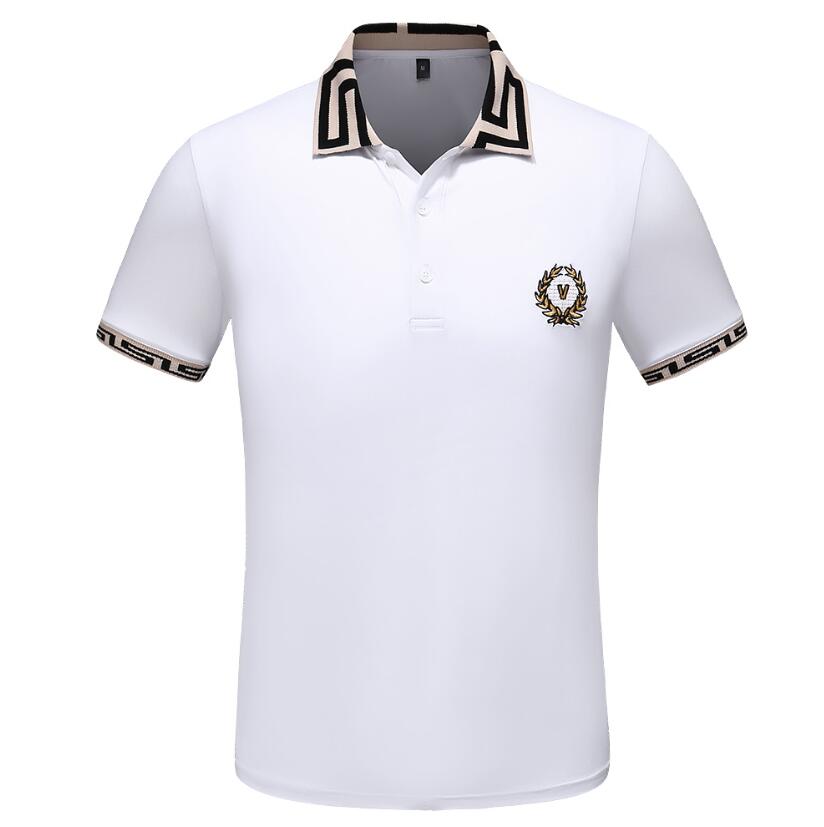 

Mens Designer Polo T Shirts Summer Short Sleeved T-shirt Turn Down Collar Short Sleeved T Shirt, White;black