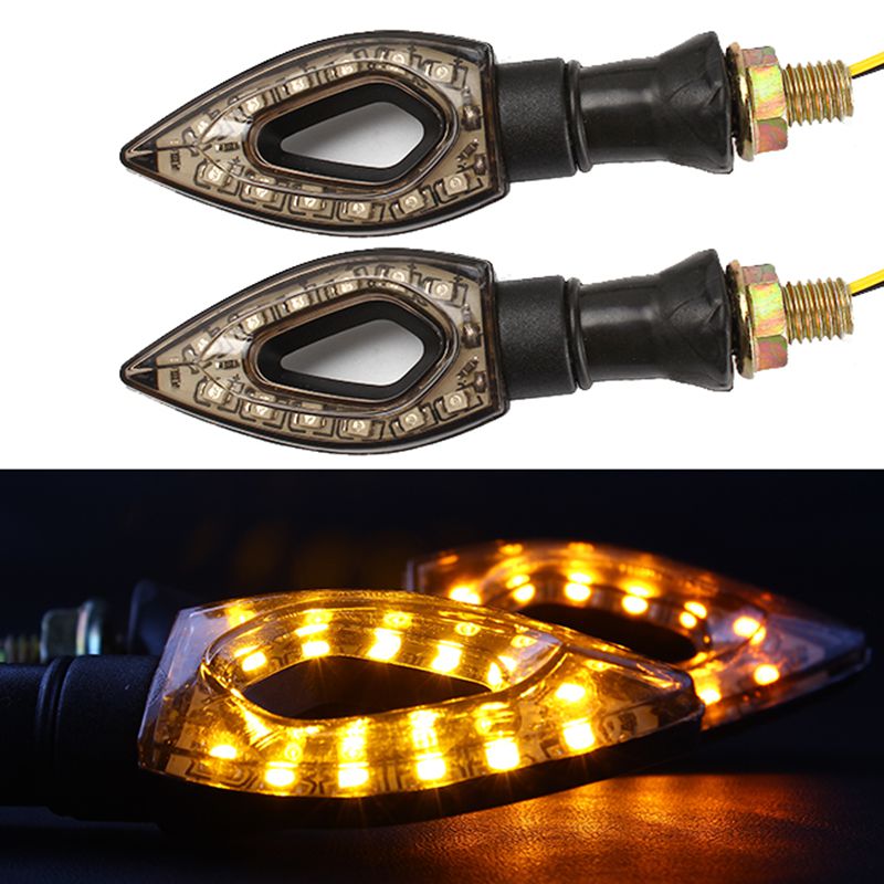 

2pcs Amber DC 12V Motorcycle LED Turn Signal Indicator Light lamp