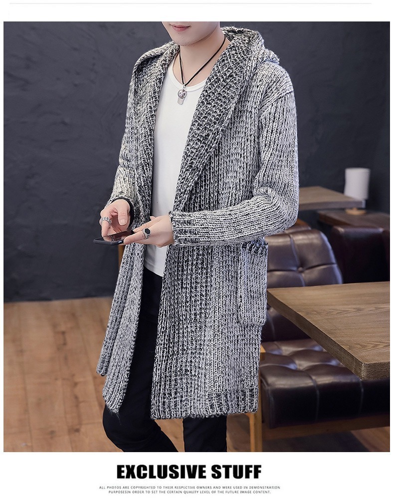 long hooded sweater