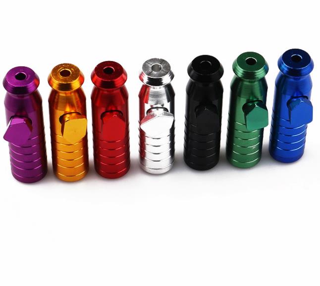 

54mm flat-headed vase snuff bottle aluminum alloy storage device sealed portable
