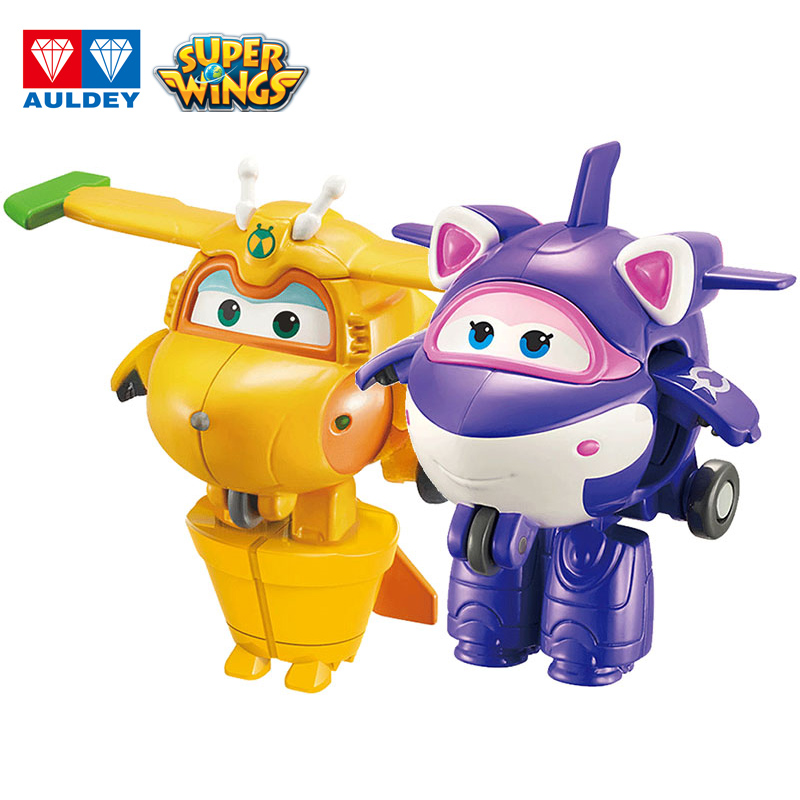 

AULDEY Super Wings Mini Figures Robots New Role Batch Cher Single Transforming Airplane Anime Toys Kids Boys Girls Birthday Gifts 3T+, Batch and cher
