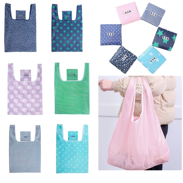 

Portable Folding Shopping Bag Large Size Reusable Storage Bag Shopper Tote Bags Home Grocery Bag For Fruits Vegetables Snack Sundries