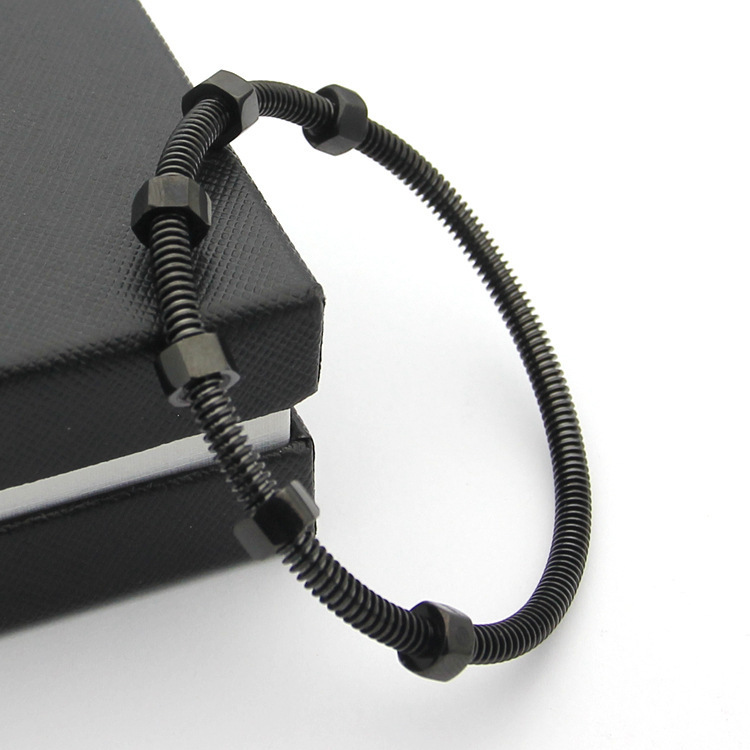 

Wholesale- Screw Love Bracelet Titanium Steel Bangles Men with 6 Screw Thread Steel Rose Gold Charm Bracelets for Women and Love Jewelry