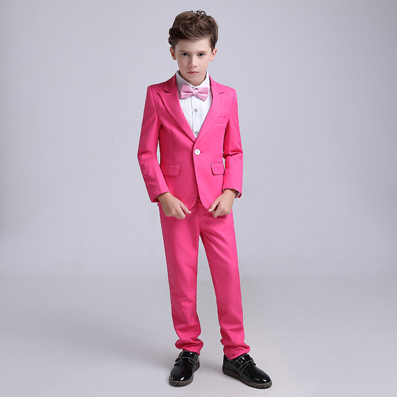 

boy's pink suit boy's suit flower male flower girl boys for wedding kids prom suits baby boy special, 3pcs suit