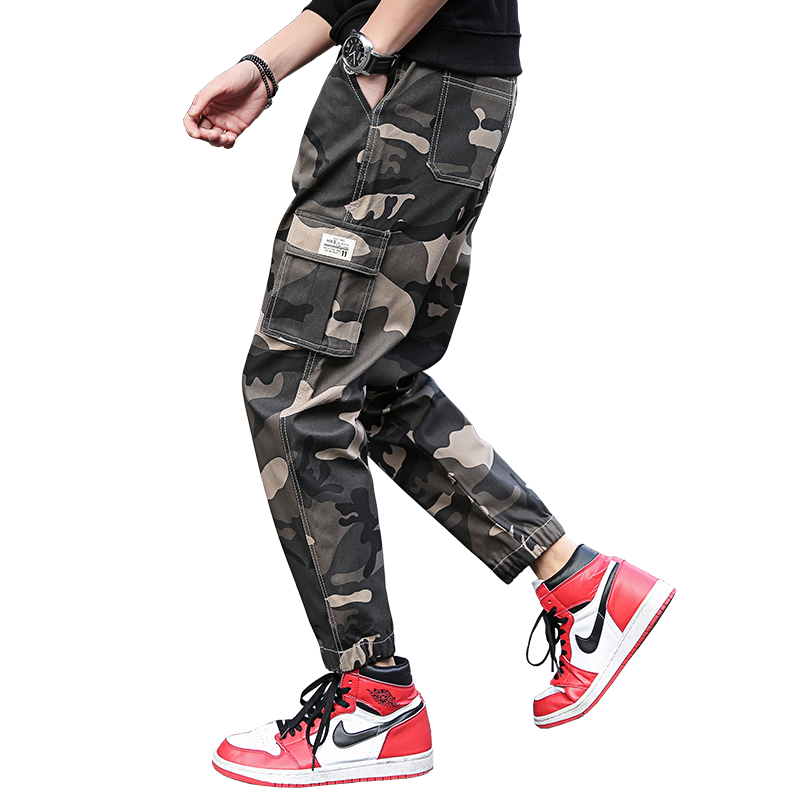 

High Quality Khaki Casual Pants Men Tactical Joggers Camouflage Cargo Pants Multi-Pocket Fashions Black Army Trousers, Army green